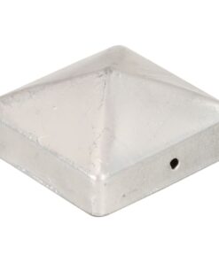 vidaXL Paalkappen 6 st piramide 71x71 mm gegalvaniseerd metaal