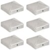 vidaXL Paalkappen 6 st piramide 71x71 mm gegalvaniseerd metaal