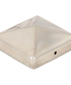 vidaXL Paalkappen 6 st piramide 81x81 mm roestvrij staal