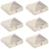 vidaXL Paalkappen 6 st piramide 81x81 mm roestvrij staal
