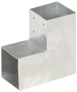 vidaXL Paalverbinding L-vorm 101x101 mm gegalvaniseerd metaal