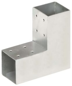 vidaXL Paalverbinding L-vorm 71x71 mm gegalvaniseerd metaal