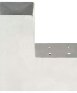 vidaXL Paalverbinding L-vorm 81x81 mm gegalvaniseerd metaal