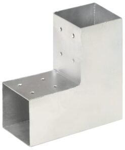vidaXL Paalverbinding L-vorm 81x81 mm gegalvaniseerd metaal