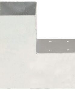 vidaXL Paalverbinding L-vorm 91x91 mm gegalvaniseerd metaal