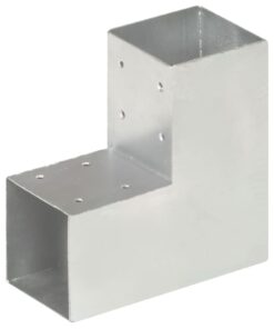 vidaXL Paalverbinding L-vorm 91x91 mm gegalvaniseerd metaal