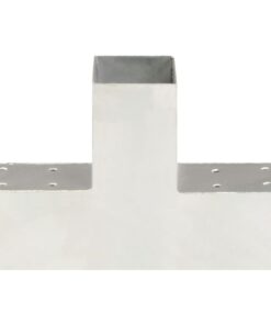 vidaXL Paalverbinding T-vorm 71x71 mm gegalvaniseerd metaal
