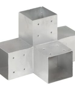 vidaXL Paalverbinding X-vorm 101x101 mm gegalvaniseerd metaal