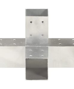 vidaXL Paalverbinding X-vorm 71x71 mm gegalvaniseerd metaal