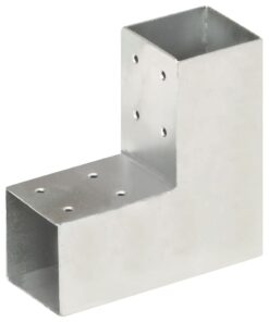 vidaXL Paalverbindingen 4 st L-vorm 71x71 mm gegalvaniseerd metaal