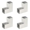 vidaXL Paalverbindingen 4 st L-vorm 81x81 mm gegalvaniseerd metaal