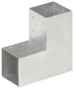 vidaXL Paalverbindingen 4 st L-vorm 91x91 mm gegalvaniseerd metaal