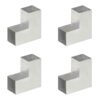vidaXL Paalverbindingen 4 st L-vorm 91x91 mm gegalvaniseerd metaal