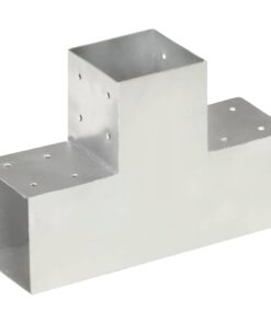 vidaXL Paalverbindingen 4 st T-vorm 101x101 mm gegalvaniseerd metaal