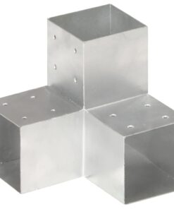 vidaXL Paalverbindingen 4 st Y-vorm 101x101 mm gegalvaniseerd metaal