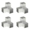 vidaXL Paalverbindingen 4 st Y-vorm 101x101 mm gegalvaniseerd metaal