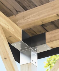 vidaXL Paalverbindingen 4 st Y-vorm 71x71 mm gegalvaniseerd metaal