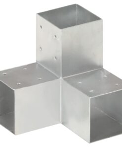 vidaXL Paalverbindingen 4 st Y-vorm 91x91 mm gegalvaniseerd metaal