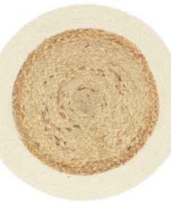 vidaXL Placemats 4 st rond 38 cm jute en katoen natuurlijk
