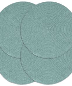 vidaXL Placemats 4 st rond 38 cm katoen effen groen