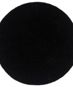 vidaXL Placemats 4 st rond 38 cm katoen effen zwart