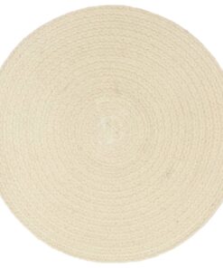 vidaXL Placemats 4 st rond 38 cm katoen natuurlijk