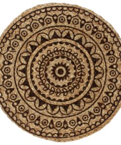 vidaXL Placemats 6 st rond 38 cm jute donkerbruin