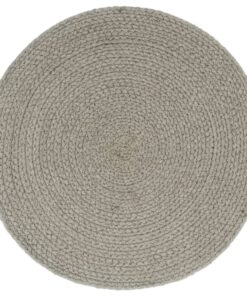 vidaXL Placemats 6 st rond 38 cm katoen effen grijs