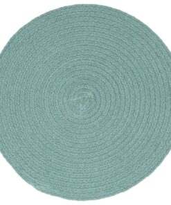 vidaXL Placemats 6 st rond 38 cm katoen effen groen