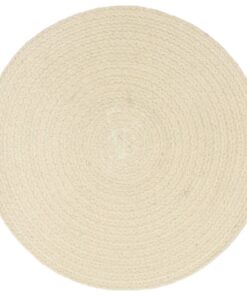 vidaXL Placemats 6 st rond 38 cm katoen natuurlijk
