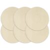 vidaXL Placemats 6 st rond 38 cm katoen natuurlijk