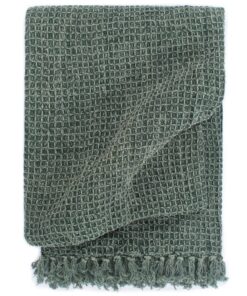 vidaXL Plaid 125x150 cm katoen donkergroen