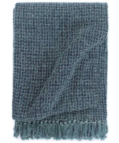 vidaXL Plaid 125x150 cm katoen indigo-blauw