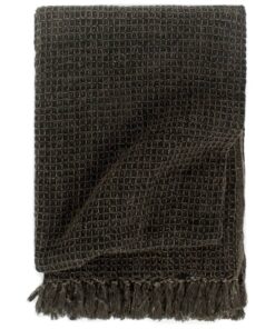 vidaXL Plaid 160x210 cm katoen antraciet en bruin