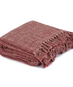 vidaXL Plaid 160x210 cm katoen bordeaux