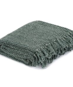 vidaXL Plaid 160x210 cm katoen donkergroen