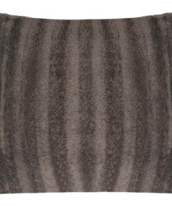 vidaXL Plaid kussen Gestreept 2 pcs Grijs 50 x 50 cm Polyester