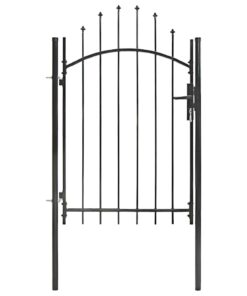 vidaXL Poort 1x2 m staal zwart