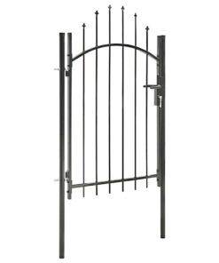 vidaXL Poort 1x2 m staal zwart