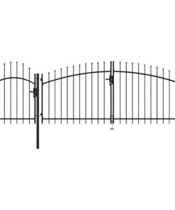 vidaXL Poort 2x4 m staal zwart