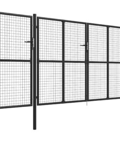 vidaXL Poort 400x150 cm staal antraciet