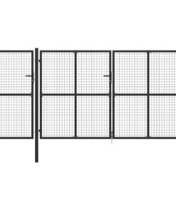 vidaXL Poort 400x150 cm staal antraciet