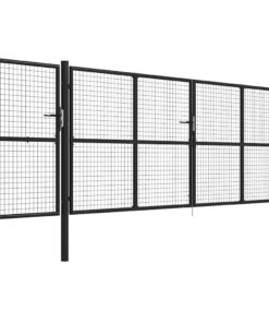 vidaXL Poort 500x150 cm staal antraciet