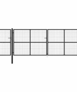 vidaXL Poort 500x150 cm staal antraciet