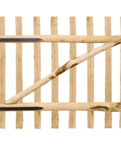 vidaXL Poort enkel 100x90 cm hazelaarhout