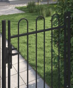 vidaXL Poort met gebogen bovenkant enkel 1x1