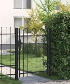 vidaXL Poort met gebogen bovenkant enkel 1x1