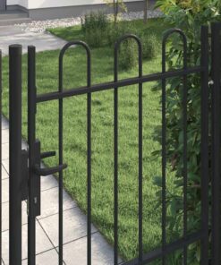 vidaXL Poort met gebogen bovenkant enkel 1x1