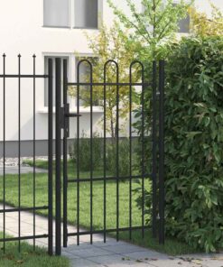 vidaXL Poort met gebogen bovenkant enkel 1x1