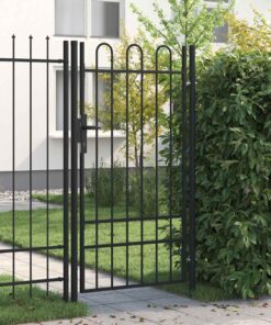 vidaXL Poort met gebogen bovenkant enkel 1x1